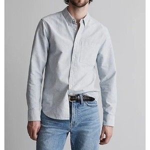Madewell, Easy Fit Vintage Style Long Sleeve Oxford Cotton Shirt - Men's Small